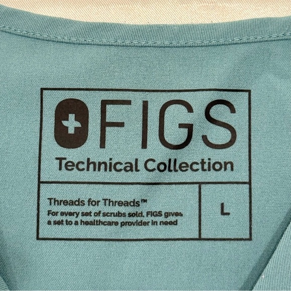 Figs Hydrogreen Scrub Set Catarina Scrub Top Zamora Jogger Pants Large Nurse - Picture 13 of 14